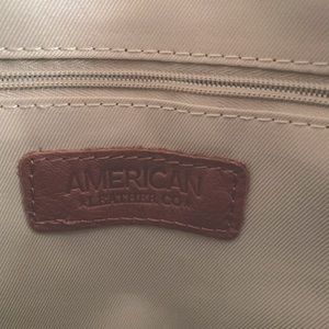 Carrie Woven Dome Satchel, in Brandy. By American Leather Co. NWOT